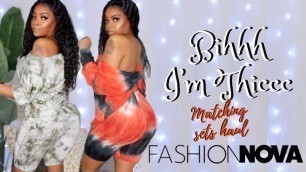 'I’VE GAINED WEIGHT -MATCHING SETS TRY ON HAUL ft  Fashion Nova'