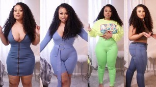 'Back To Basics FASHION NOVA CURVE Plus Size Denim Try On Haul #Novababe'