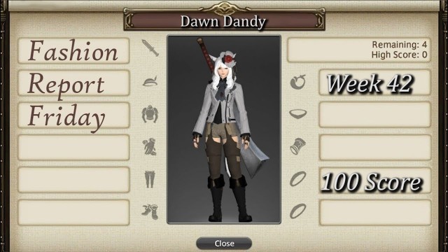 'FFXIV: Fashion Report Friday - Week 42 - Theme : Dawn Dandy'