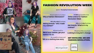 'Coming up: Fashion Revolution Week| The Quirky Environmentalist'