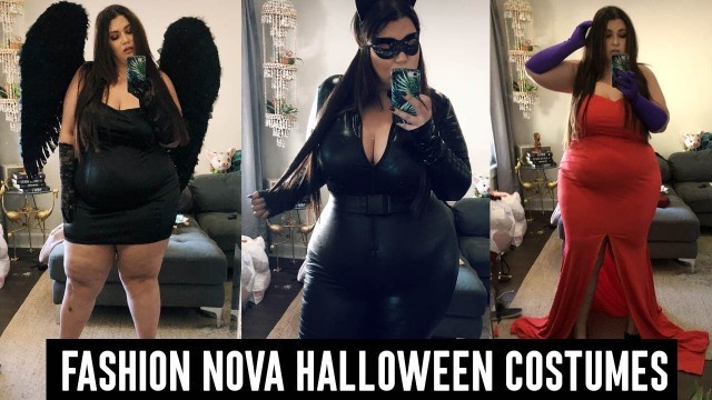 'Trying on Fashion Nova Curve PLUS SIZE HALLOWEEN costumes! | Sometimes Glam'