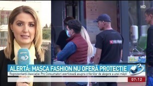 'Alertă: Masca fashion nu vă protejează împotriva coronavirusului'