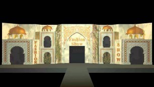 'FASHION SHOW DEMO 3D MAPPING inspiration Indian Monuments'