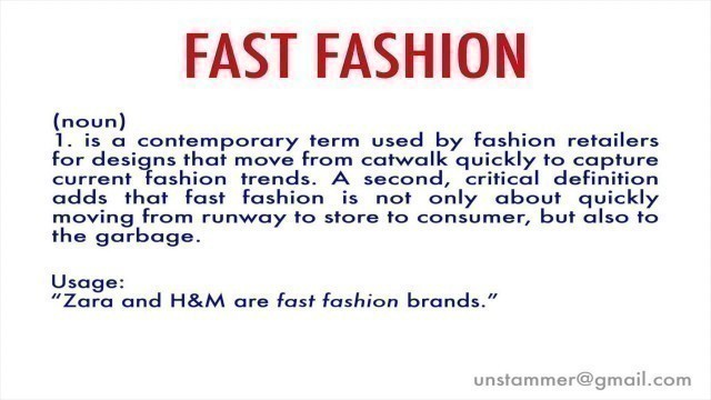 'How to Pronounce Fast Fashion'