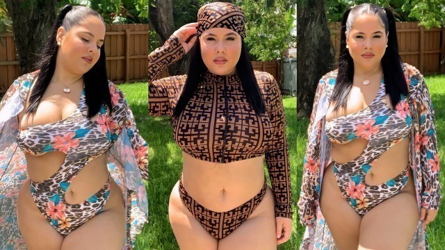 'END OF SUMMER Fashion Nova Curve Swimsuit Try On Haul // Affordable and Boujee..haha // Nelly Toledo'