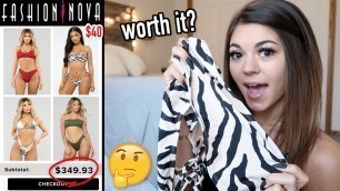 'I Bought BIKINIS From FASHION NOVA! (TRY ON) -is it worth it?? | Steph Pappas'