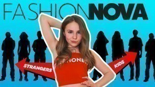 'KIDS REACT to my FASHION NOVA Outfits **TRY ON HAUL** 