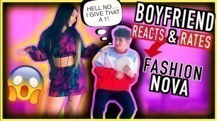 'FASHION NOVA TRY ON HAUL PT. 3!  *Over Protective Boyfriend Reacts & Rates Outfits'