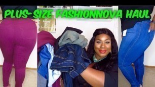 'PLUS SIZE FASHION NOVA JEANS TRY-ON HAUL'