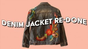 'Thrifted Denim Jacket Re-Done, COLLAB with Rachel Foley // Fashion Revolution Week, Haulternative'