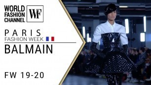 'Balmain Fall-winter 19-20 Paris fashion week'