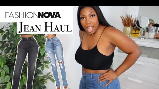 'Fashion Nova Jean Haul| Size 15 | Try-on| MID/PLUS SIZE Quarantine Shopping'