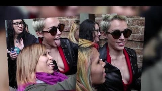 'Braless Miley Cyrus Almost Has a Wardrobe Malfunction At NY Fashion Week - Splash News'