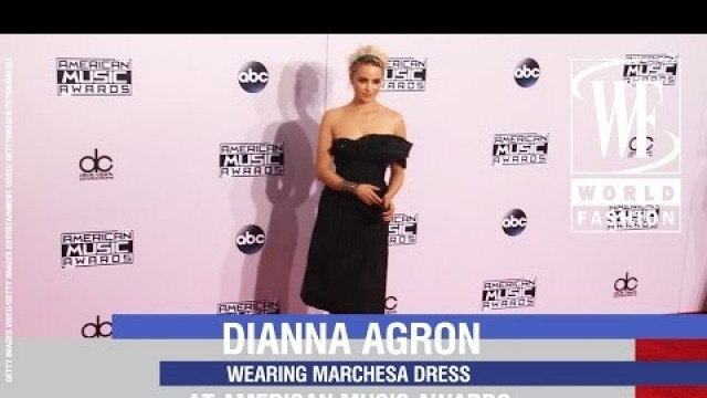 'Celebrity Style - Dianna Agron in Marchesa'