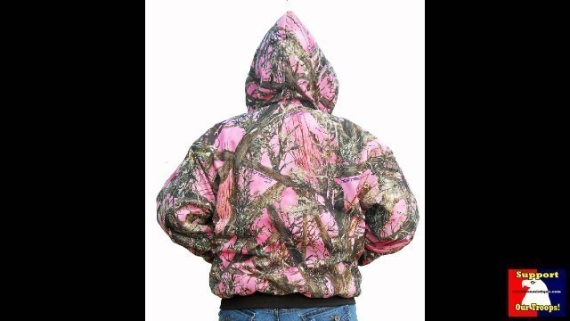 'Womens Hooded Pink Camo Jackets'