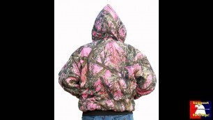 'Womens Hooded Pink Camo Jackets'