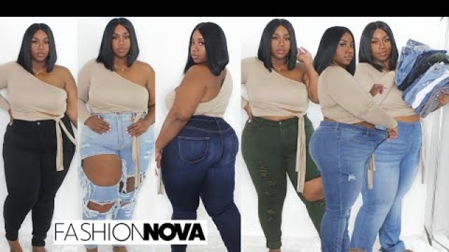 'SHOULD YOU SIZE UP IN FASHION NOVA JEANS?? FALL PLUS SIZE/CURVE DENIM HAUL!'