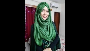 'Front Criss Cross & Side Flare Hijab Tutorial (full coverage) ❤ Hijabi Noor ❤'