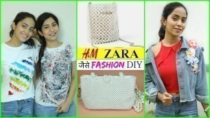 'ZARA, H&M जैसे DIY Fashion Jacket, Pearl Bag & T-Shirt | #Teenagers #Styling #Anaysa #DIYQueen'