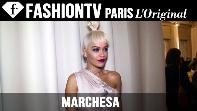 'Rita Ora, Georgina Chapman at Marchesa | London Fashion Week Spring/Summer 2015 | FashionTV'