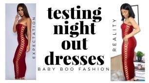 'BABY BOO FASHION CLOTHING HAUL | TESTING BANK HOLIDAY NIGHT OUT DRESSES | SARAHJOHOLDER'