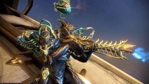 'WARFRAME Rhino Prime Ostentação com Armadura Riv Elite e Dex Nouchali Syandana'