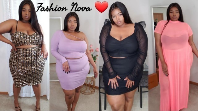 'Fashion Nova Curve Matching Sets | Plus Size Try On Haul'