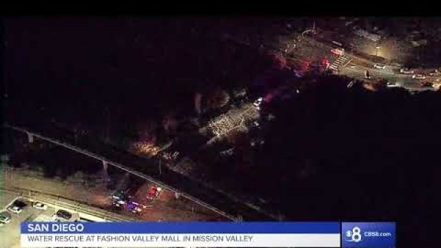 'Water rescue near Fashion Valley Mall in Mission Valley'