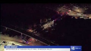 'Water rescue near Fashion Valley Mall in Mission Valley'