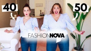 'TALLA 40 vs TALLA 50 Mismos outfits Fashion Nova Curve | Pretty and Olé'