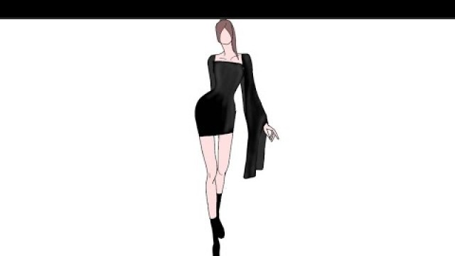 'how to draw a dress fashion illustration sketch #fashionlover #shorts #youtube #myart #fashionstyle'