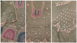 'Stylish And Trendy Organza Suit Design || Fashion Femina Ludhiana'