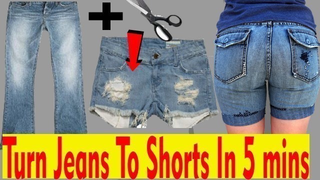 'Cut Your Jeans Into Shorts At Home | Men\'s Fashion DIY | Jeans DIY | Distress DIY'