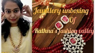 'Jewellery unboxing /rathna\'s fashion valley jewellery unboxing and review /jewellery design'