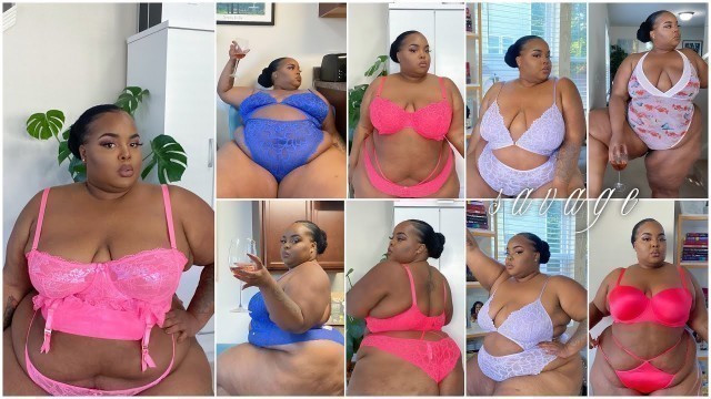 'Trying On 30 SAVAGE X FENTY Items (+ Fashion Show Features)! Plus Size | 3X, 46D'