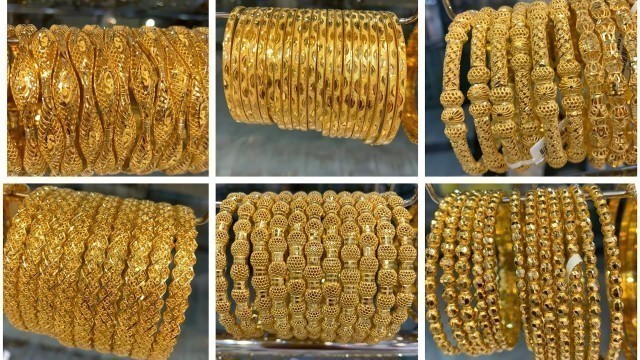 'Huge Gold Bangles Collection || Jewel Fashion Gold Bangles Designs'