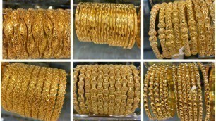 'Huge Gold Bangles Collection || Jewel Fashion Gold Bangles Designs'