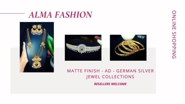 'Matte Finish - AD - German Silver Jewel Collections | Alma Fashion | Tamil Nadu | Just Know Fashion'