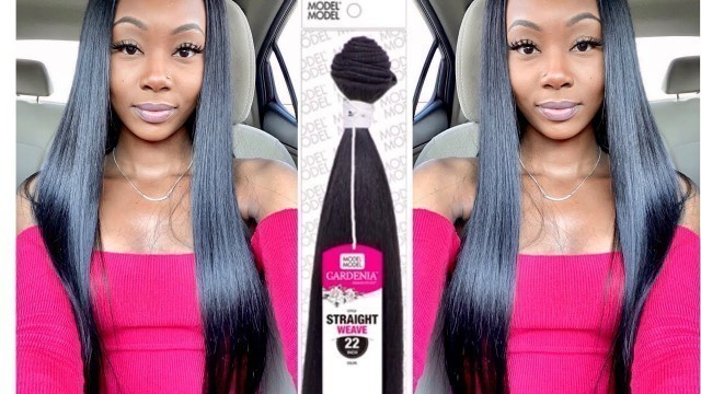 'MINIMUM LEAVE OUT QUICK WEAVE FT. MODEL MODEL GARDENIA MASTERMIX STRAIGHT SYNTHETIC HAIR REVIEW.'