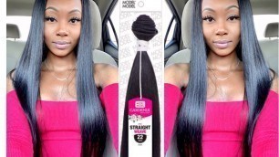 'MINIMUM LEAVE OUT QUICK WEAVE FT. MODEL MODEL GARDENIA MASTERMIX STRAIGHT SYNTHETIC HAIR REVIEW.'