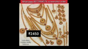 'Affordable cost jewel sets |Sangeetha fashions wedding jewels|Online shopping |whatsapp order'