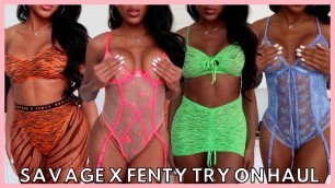 'SAVAGE X FENTY TRY ON HAUL | RIHANNA\'S NEW LINGERIE ARRIVALS'