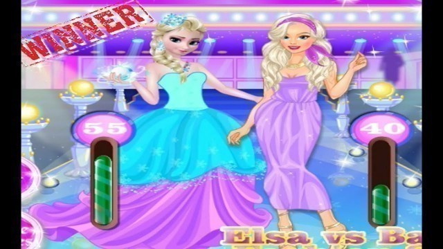 'Disney Frozen Princess Elsa Vs Barbie Fashion Show'