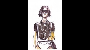 'Fashion illustration quick draw exercise #33 #Chanel #shorts'