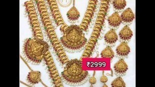 'Sangeetha fashions |Bridal jewel set with cost |Free shipping|Whatsapp screenshot order|Book soon'