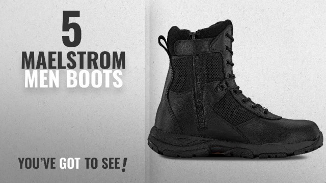 'Top 10 Maelstrom Men Boots [ Winter 2018 ]: Maelstrom LANDSHIP 2.0 8\'\' Men\'s Black Tactical Boots'