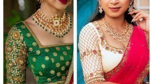 'Top Beautiful Pattu Saree Blouse Designs || Jewel Fashion Saree Blouse Designs'