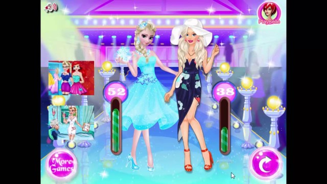 'Disney Frozen Elsa Vs Barbie Fashion Show games for kids'