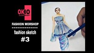 'How to Paint Fashion Sketch - Vẽ Thiết Kế Thời Trang / Dạ hội / Lê Thúy'