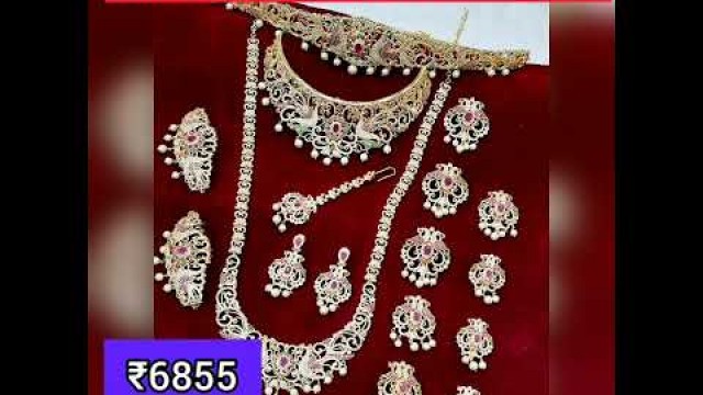 'Sangeetha fashions|Ad stone set Wedding jewel  with rate |All india free shipping|Whatsapp order..'